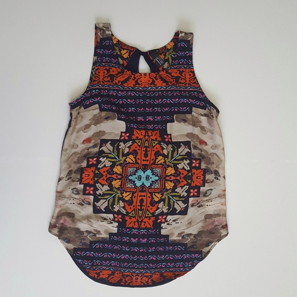 Apthropologie TJ Collections long silky tank